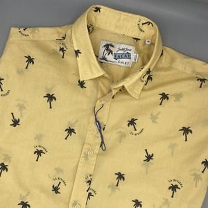 Men's Jack & Jones VACAY La Riviera Shirt Size M Short‎ Sleeve Button Down w/Tag